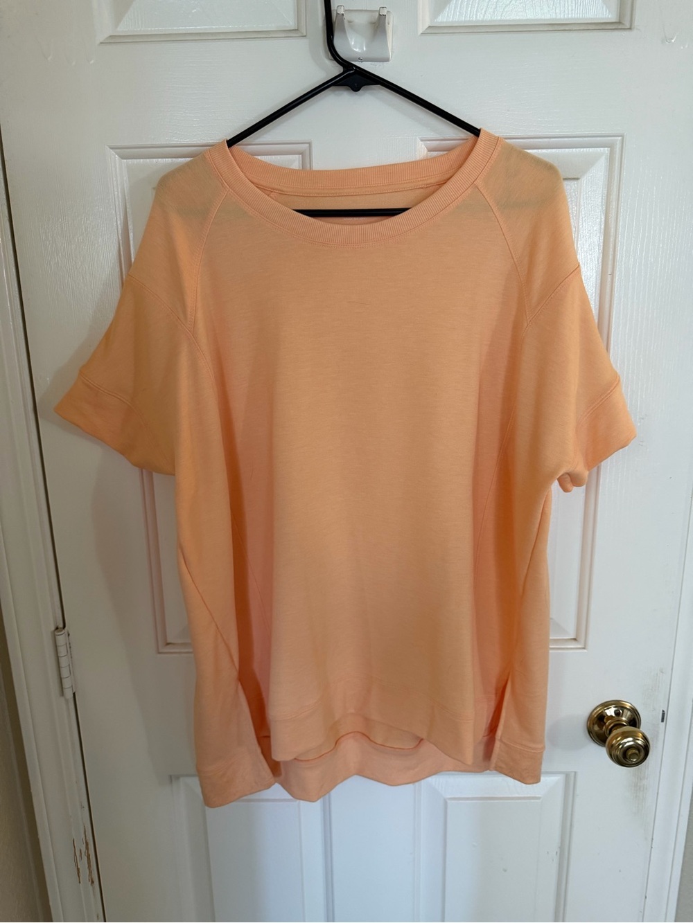Women’s Peach Short-Sleeve Relaxed Top